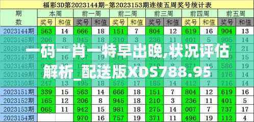 一码一肖一特早出晚,状况评估解析_配送版XDS788.95
