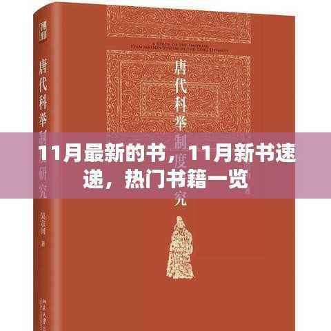 11月新书速递,热门书籍一网打尽