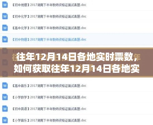 往年12月14日各地实时票数获取指南,详细步骤解析