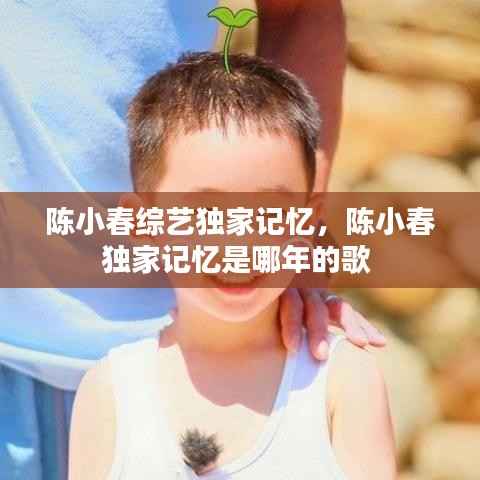 陈小春综艺独家记忆,陈小春独家记忆是哪年的歌