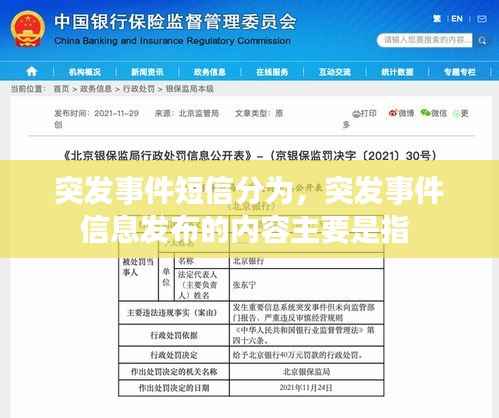 突发事件短信分为,突发事件信息发布的内容主要是指